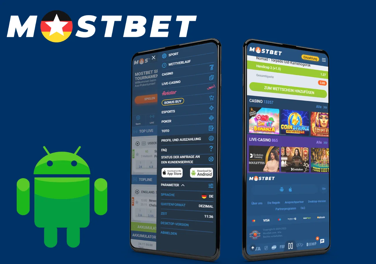 Mostbet mobile Anwendung auf Android (download apk)