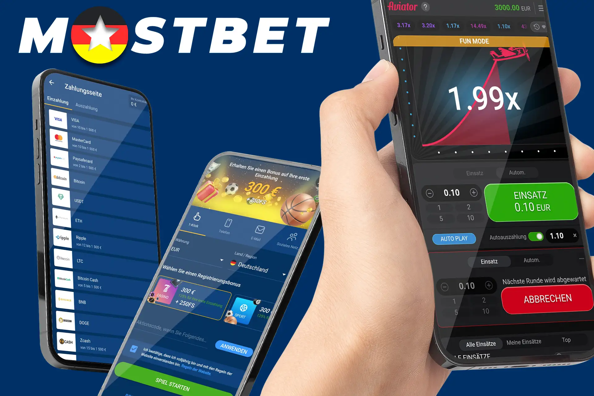 Registrieren Sie sich, tätigen Sie eine Einzahlung und beginnen Sie mit dem Spielen von Aviator bei Mostbet