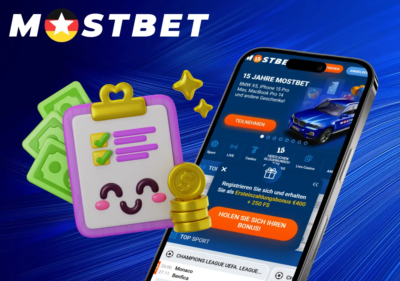 Durch die Registrierung auf dem Portal Mostbet Deutschland erhalten Sie Zugang zum Willkommensbonus